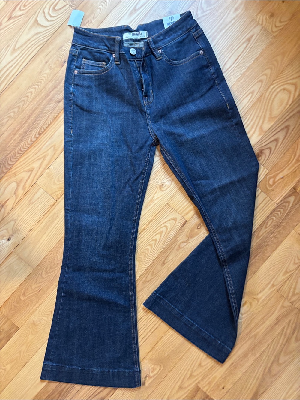 Rock & Roll Cowgirl Dark Blue Flare Jeans NWT
